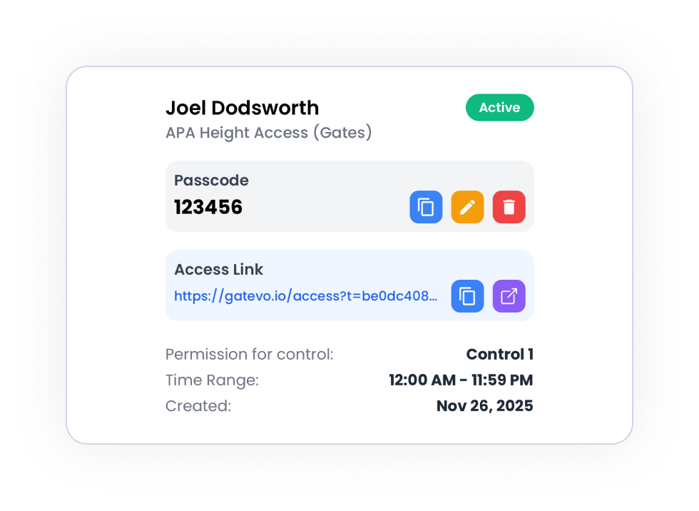 Access Link Card Widget
