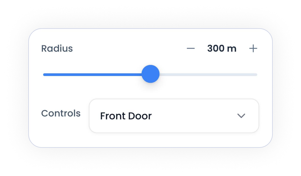 Radius Control Slider Widget