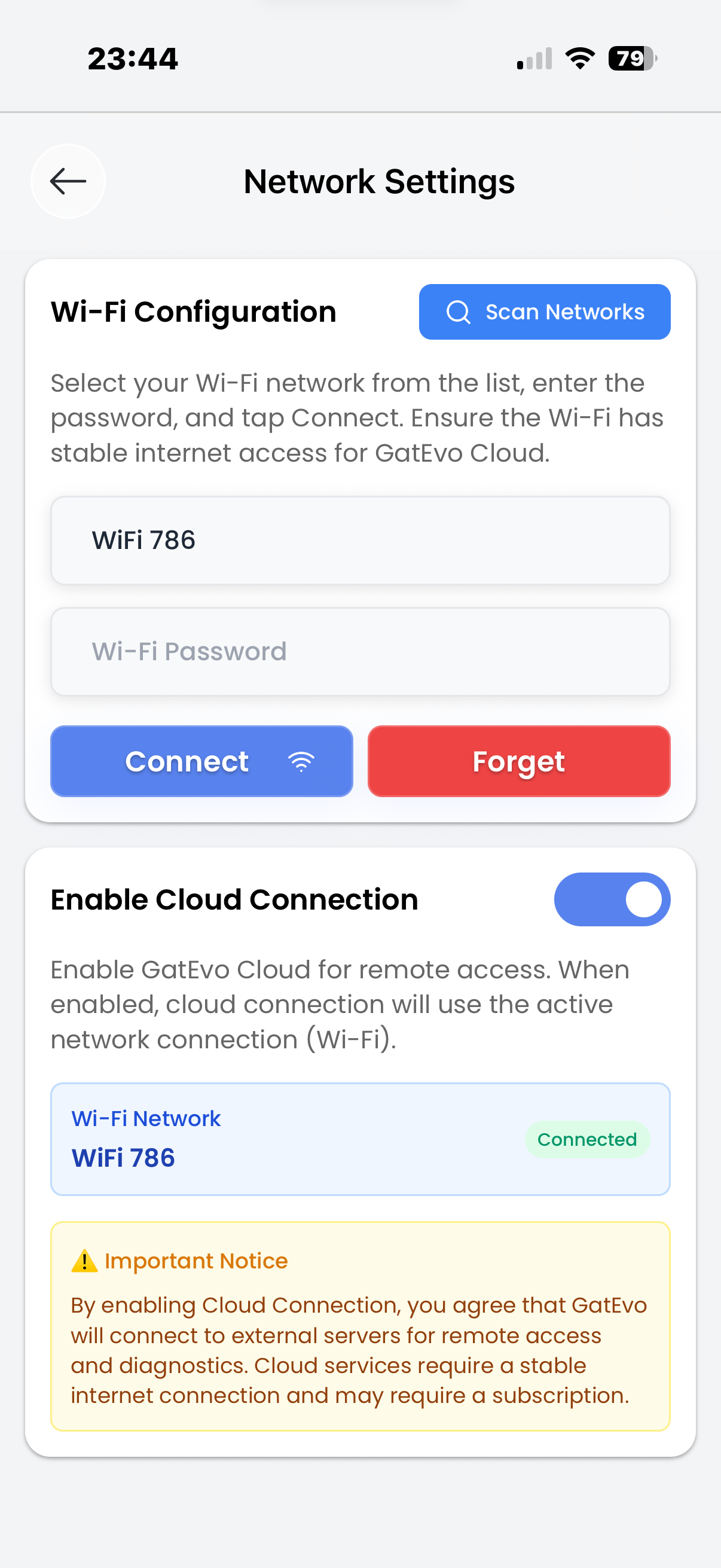 Step 11: Connect and Enable Cloud