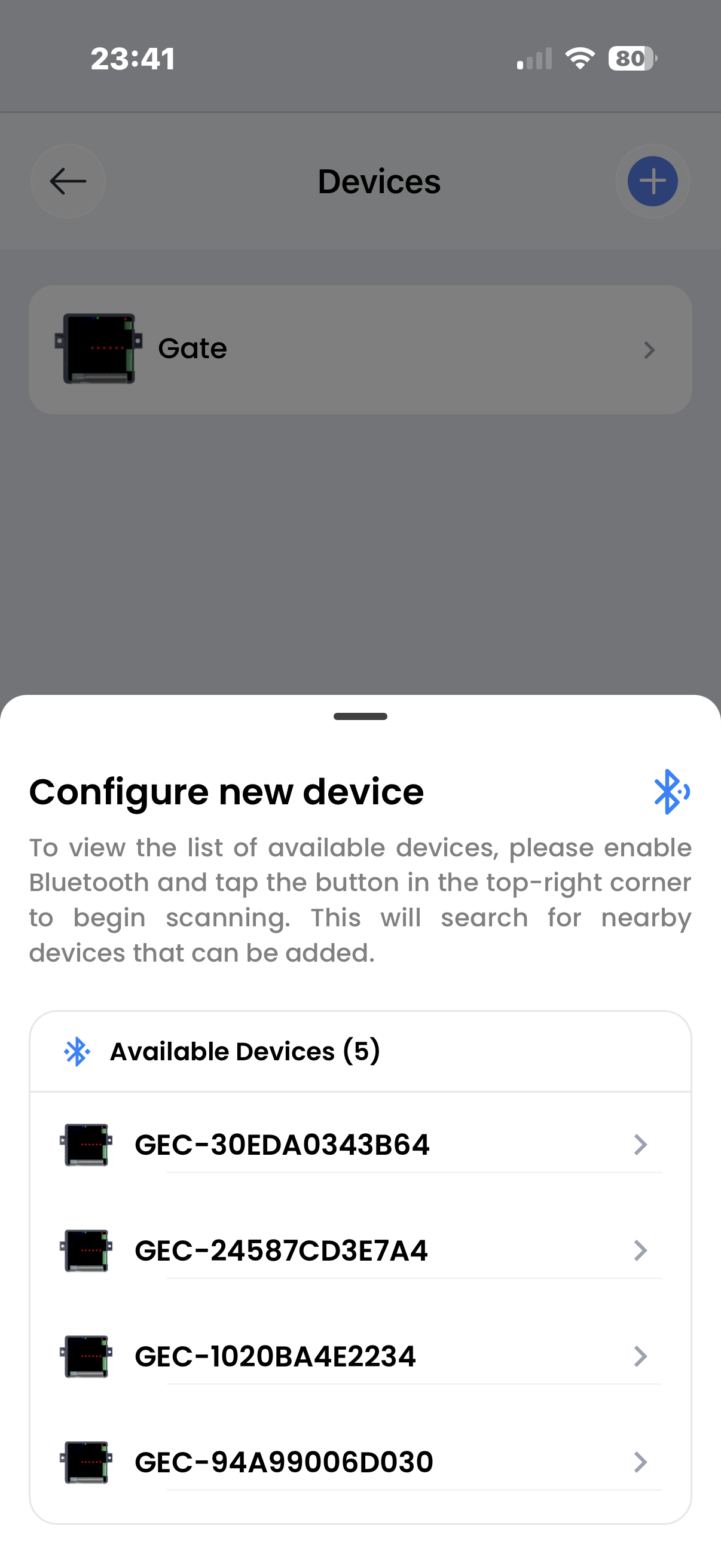 Step 03: Search and Select Device (BLE)